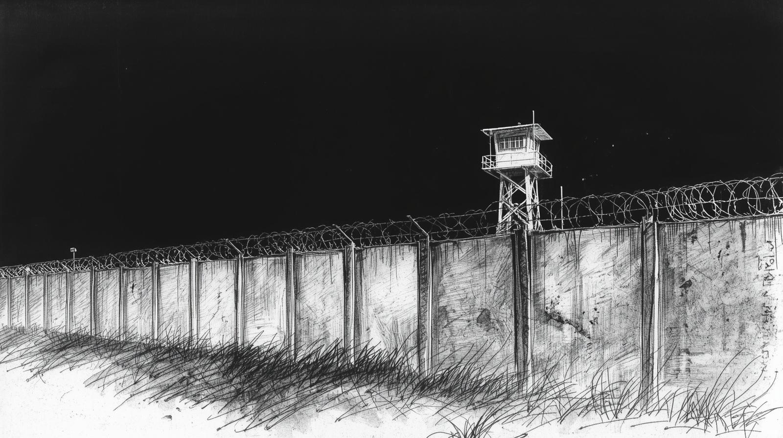 Detention facility perimeter sketch